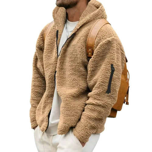 Drune | Herren Winter Fleecejacke - Wasserfest mit Kapuze