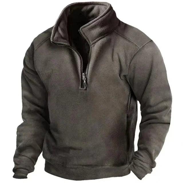 Drune | Herren Half Zip Pullover - Hoher Kragen, Winddicht - Winter