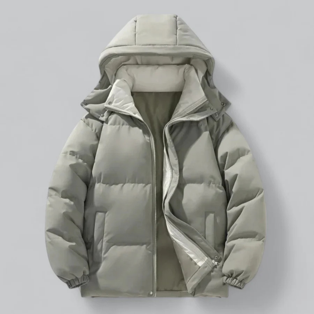 Drune | Stilvolle Herren warme Pufferjacke mit Kapuze für den Winter