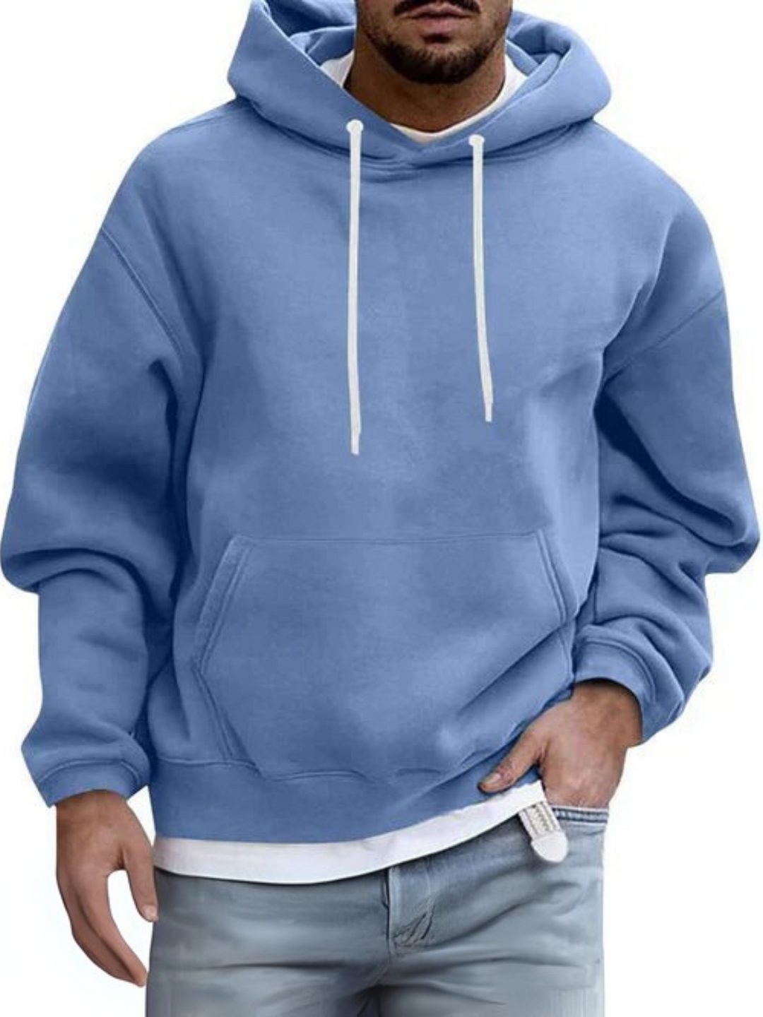 Drune | Herren Hoodie, verstellbare Kapuze - Kängurutasche
