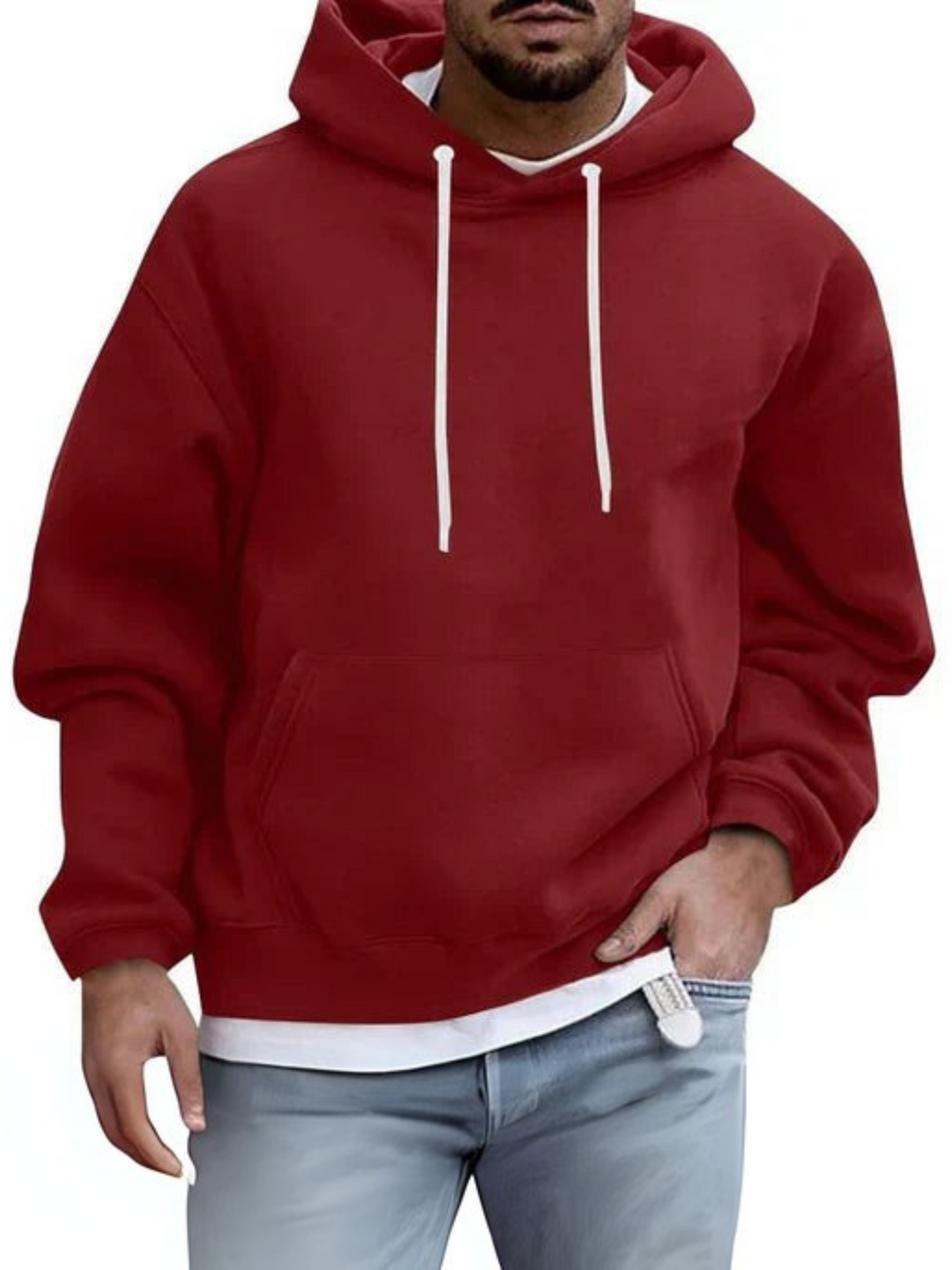 Drune | Herren Hoodie, verstellbare Kapuze - Kängurutasche