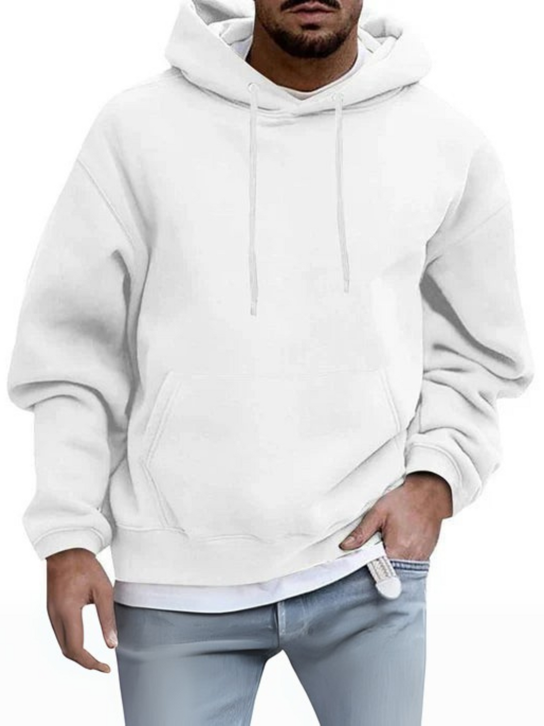 Drune | Herren Hoodie, verstellbare Kapuze - Kängurutasche