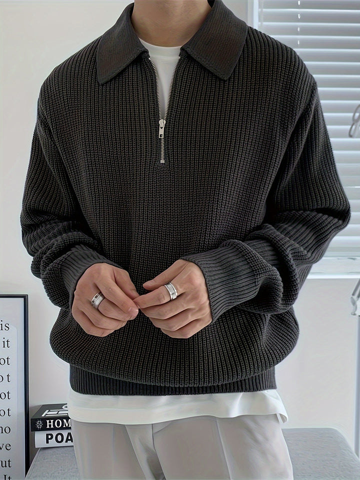 Drune | Herren Strickpullover, gestreiftes Muster - Winter