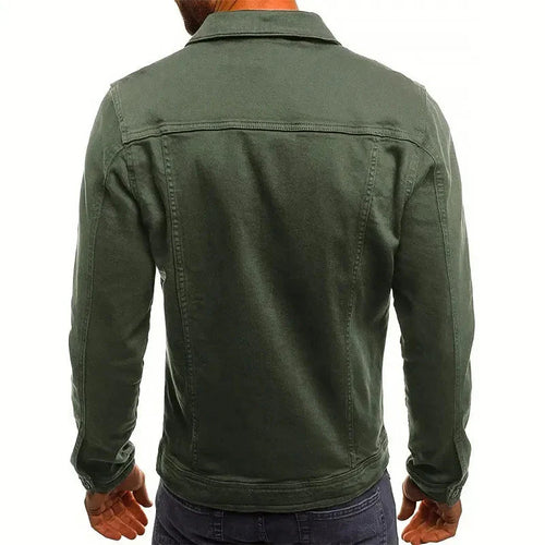 Drune | Slim-Fit Knopfleiste Denim-Jacke