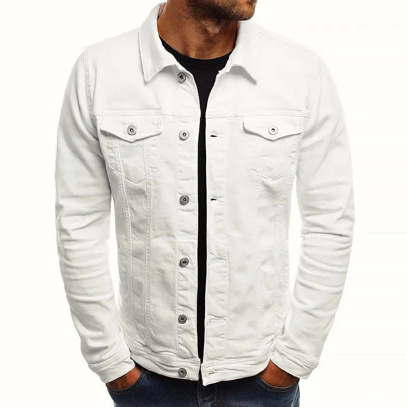 Drune | Slim-Fit Knopfleiste Denim-Jacke