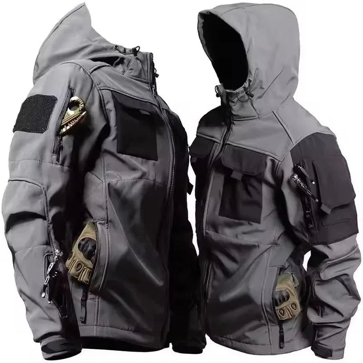 Drune | Kapuzen Softshell-Jacke für Herren - Wasserabweisend