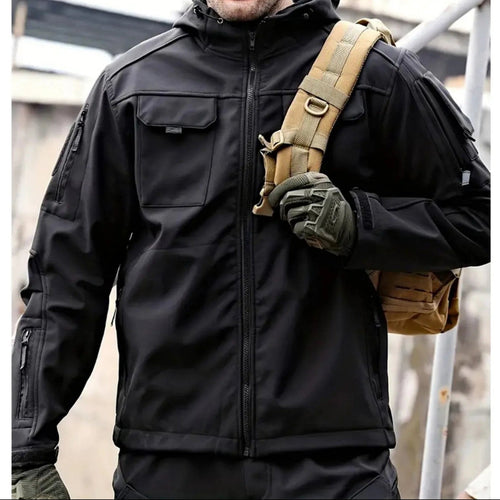 Drune | Herren Winter Softshell Jacke - Mit Kapuze, Wasserabweisend