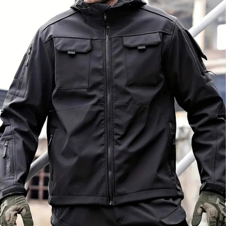 Drune | Herren Winter Softshell-Jacke - Mit Kapuze, Wasserabweisend