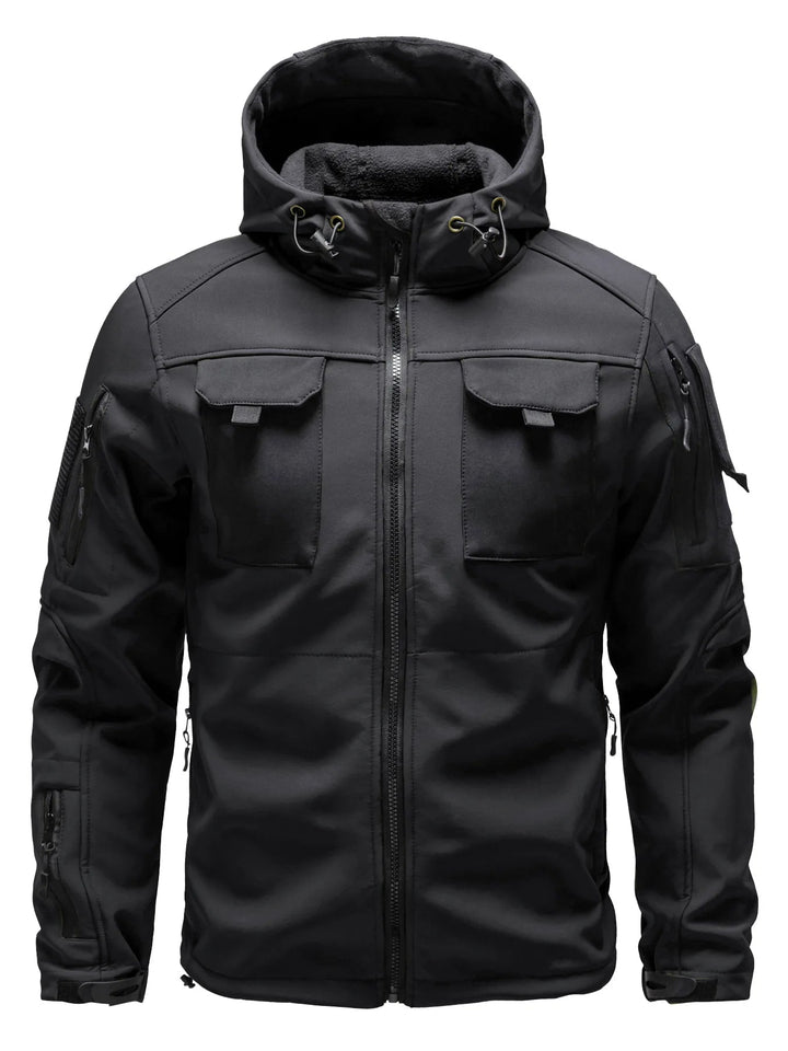 Drune | Herren Winter Softshell Jacke - Mit Kapuze, Wasserabweisend
