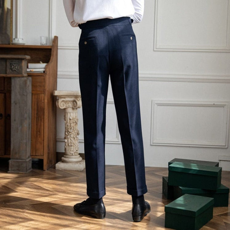 Drune | Herren-Hosen, Taillierte Passform, Hohe Taille - Voll Längen