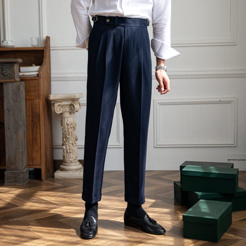 Drune | Herren-Hosen, Taillierte Passform, Hohe Taille - Voll Längen