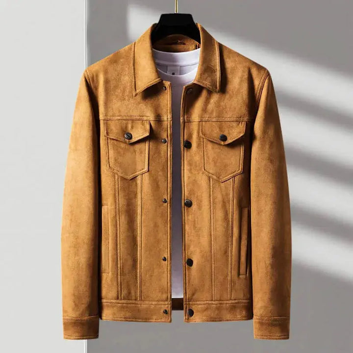 Drune | Vintage Knopf-Front Wildlederjacke