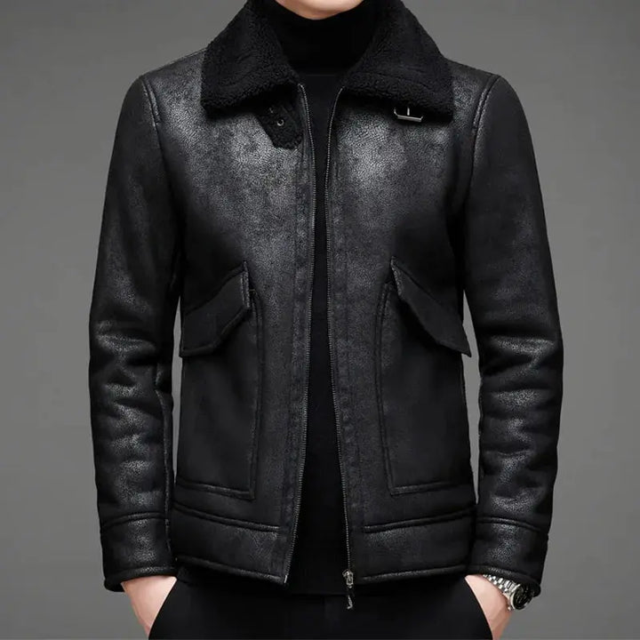 Drune | Vintage Schaffell Pilotjacke