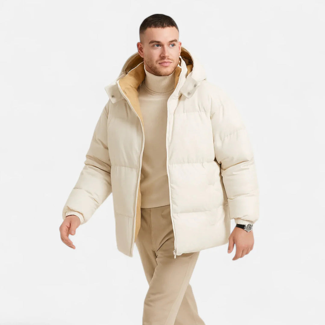 Drune | Herren Daunenjacke, Kapuze, Übergröße - Winter