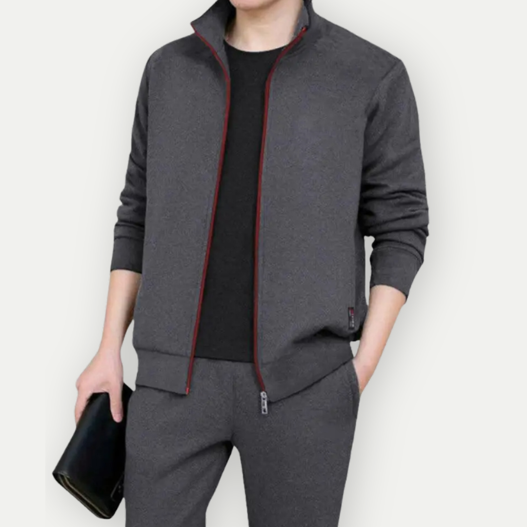 Drune | Reißverschluss Slim Fit Hoher Kragen Gerippte Kanten Atmungsaktives Material