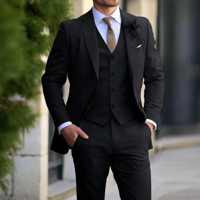 Drune-Piece Set für Herren - Business-Blazer - Weste - Hose