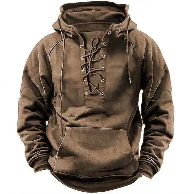 Drune | Hoodie - Bequemer & Stilvoller Pullover mit Kapuze und Schnürverschluss für den Herbst