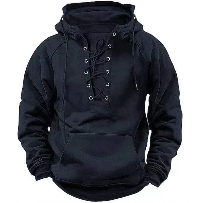 Drune | Hoodie - Bequemer & Stilvoller Pullover mit Kapuze und Schnürverschluss für den Herbst