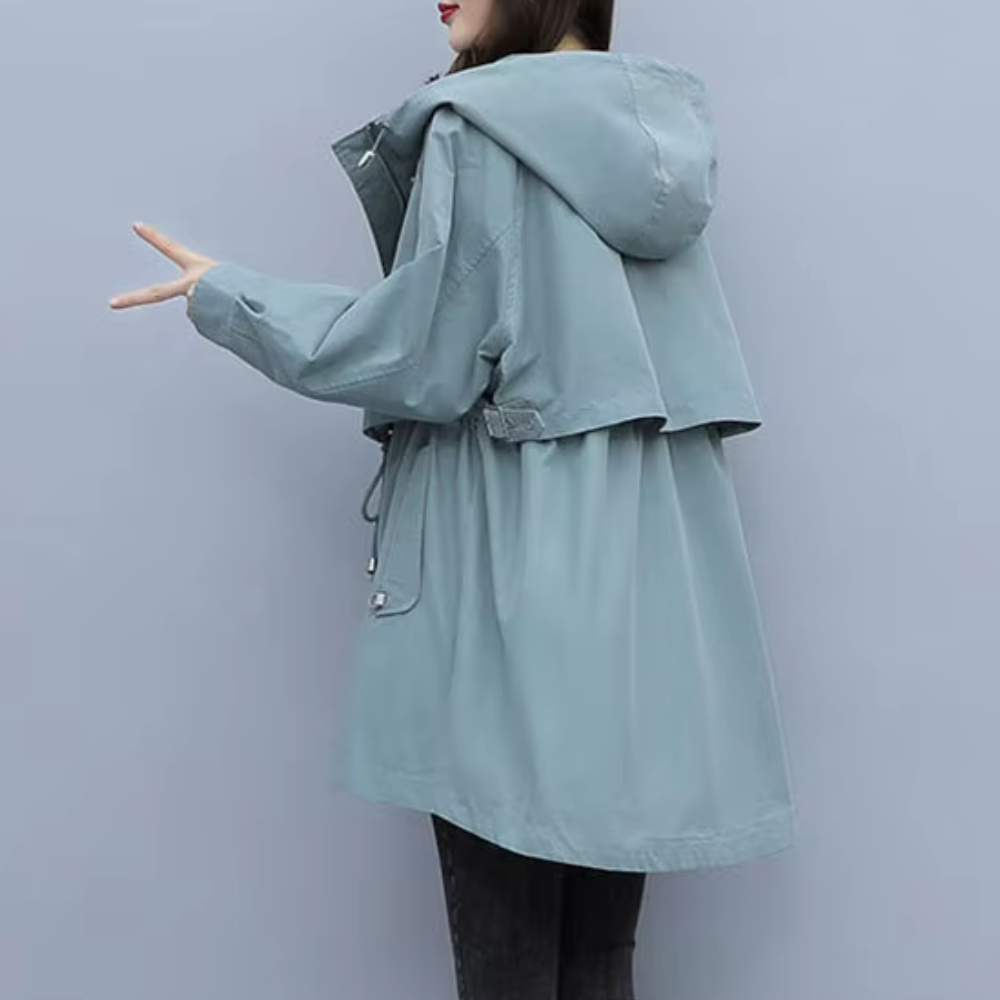 Drune | Warme Kapuzenjacke mit Schnürung für Damen im Herbst