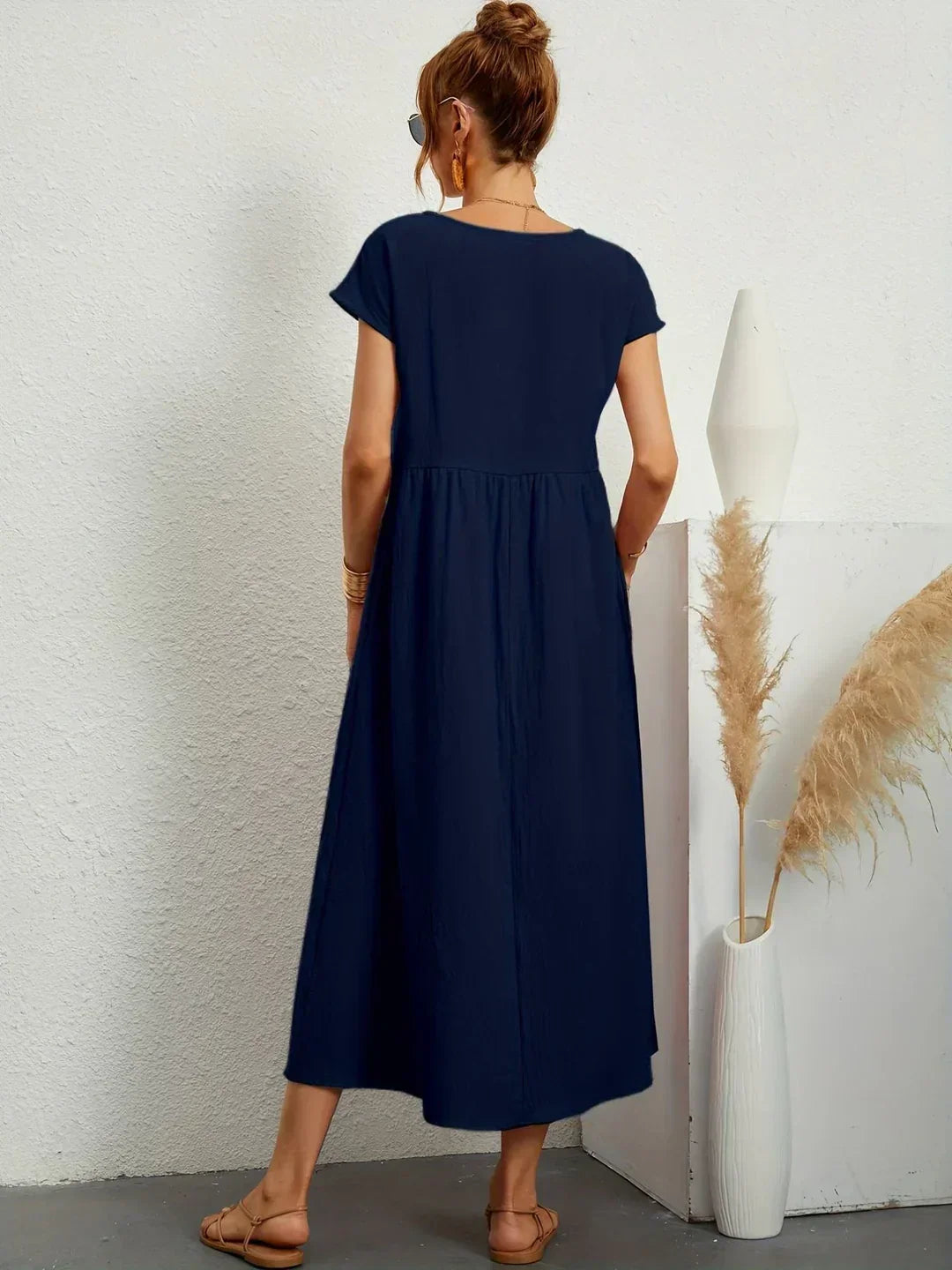 Drune | Casual Elegant Baumwolle und Leinenkleid