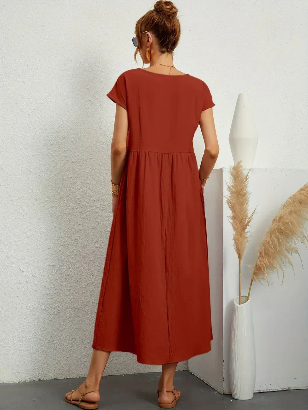 Drune | Casual Elegant Baumwolle und Leinenkleid