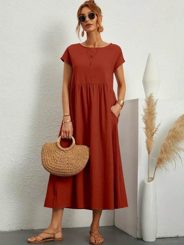 Drune | Casual Elegant Baumwolle und Leinenkleid