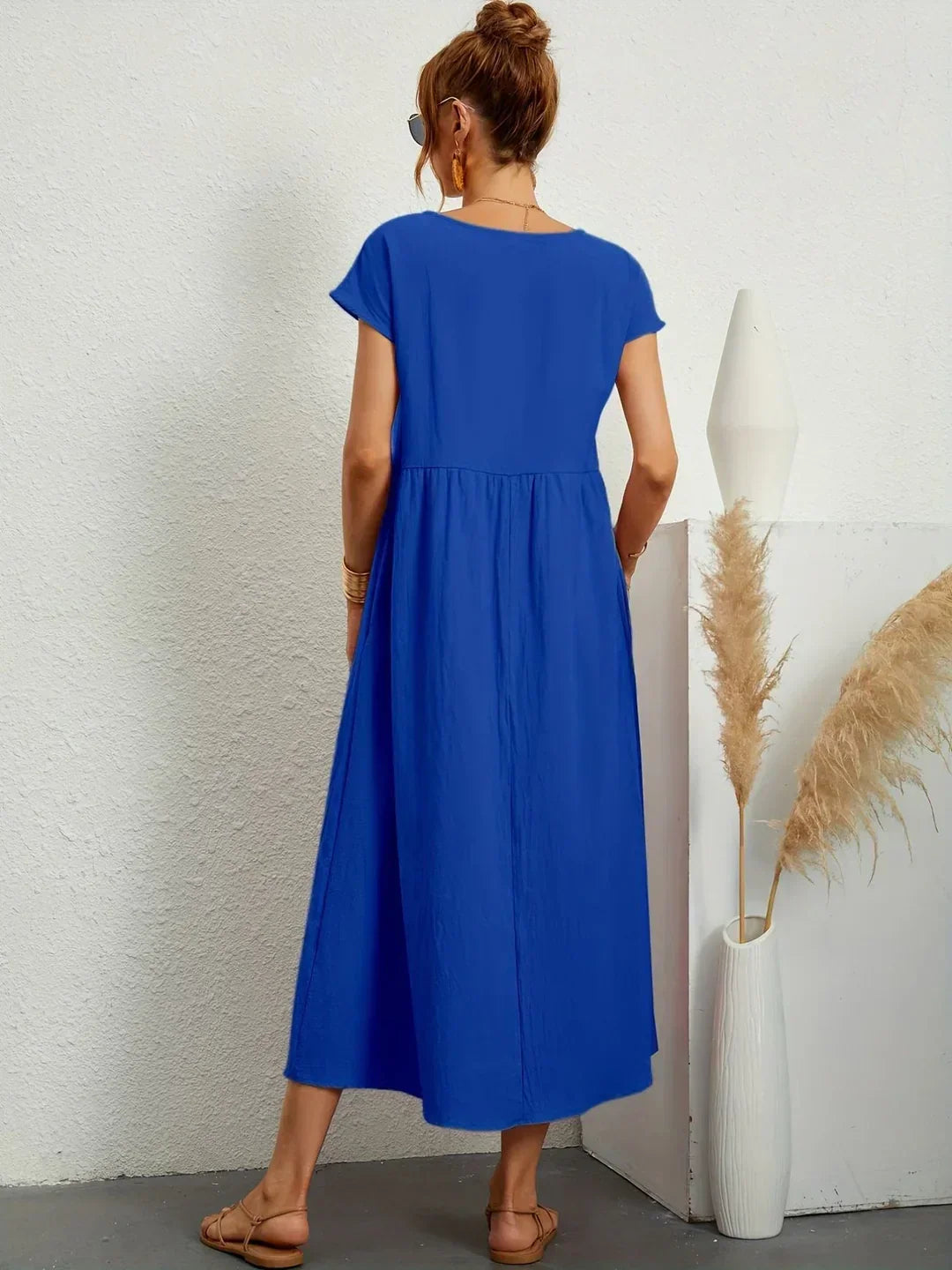 Drune | Casual Elegant Baumwolle und Leinenkleid