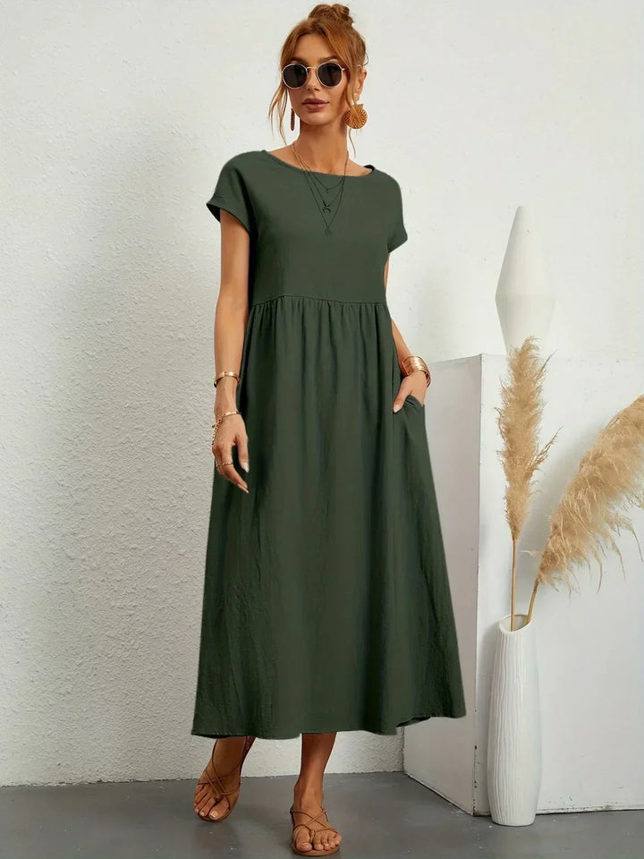 Drune | Casual Elegant Baumwolle und Leinenkleid
