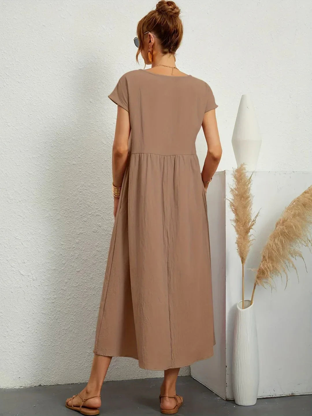 Drune | Casual Elegant Baumwolle und Leinenkleid