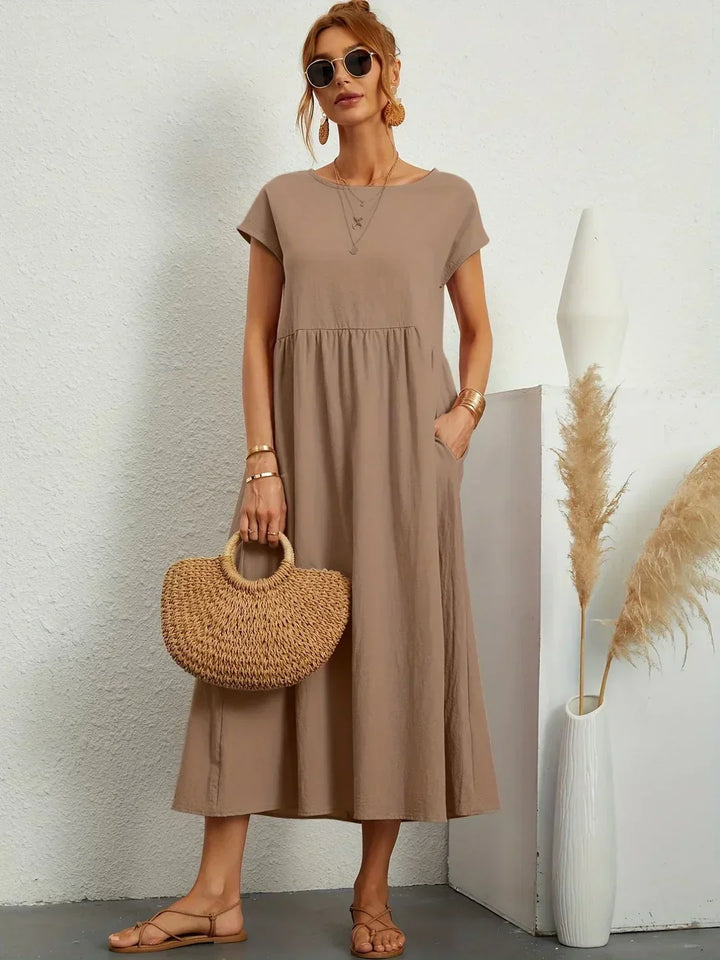 Drune | Casual Elegant Baumwolle und Leinenkleid