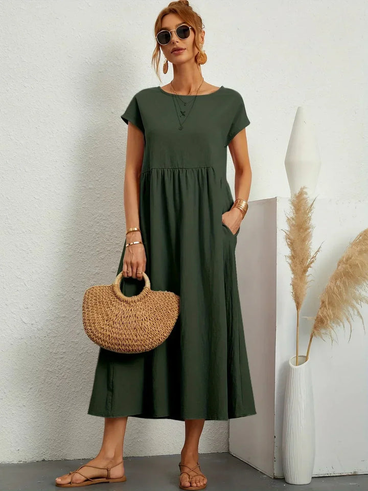 Drune | Casual Elegant Baumwolle und Leinenkleid