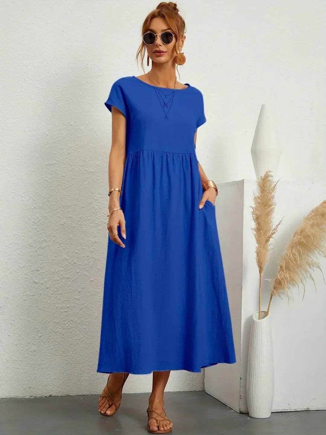 Drune | Casual Elegant Baumwolle und Leinenkleid