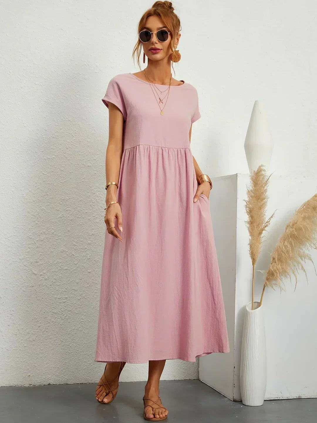 Drune | Casual Elegant Baumwolle und Leinenkleid