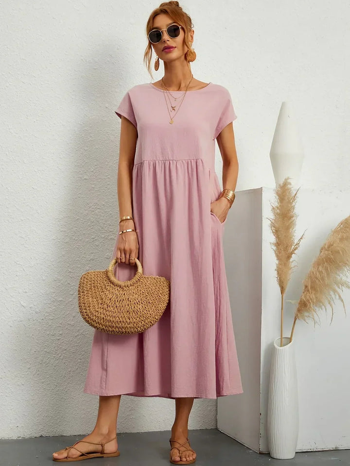 Drune | Casual Elegant Baumwolle und Leinenkleid