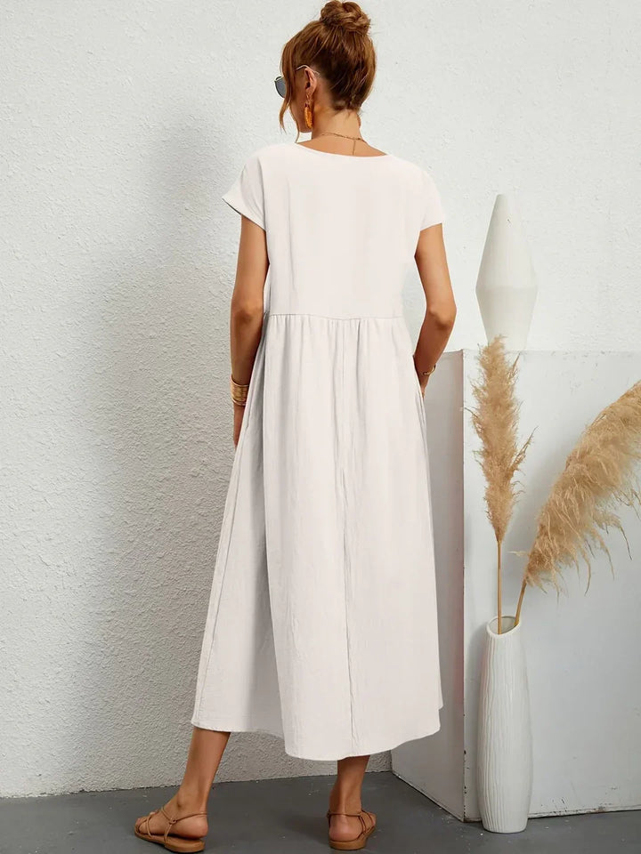 Drune | Casual Elegant Baumwolle und Leinenkleid