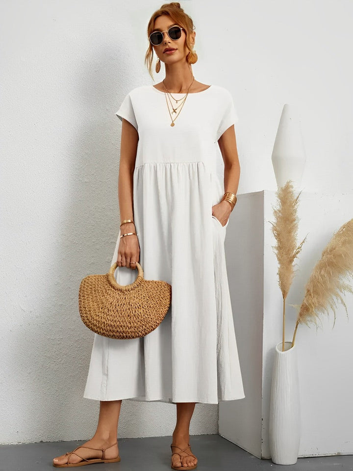 Drune | Atemberaubendes Baumwoll-Sommerkleid mit Bequemem Schnitt für Warmes Wetter