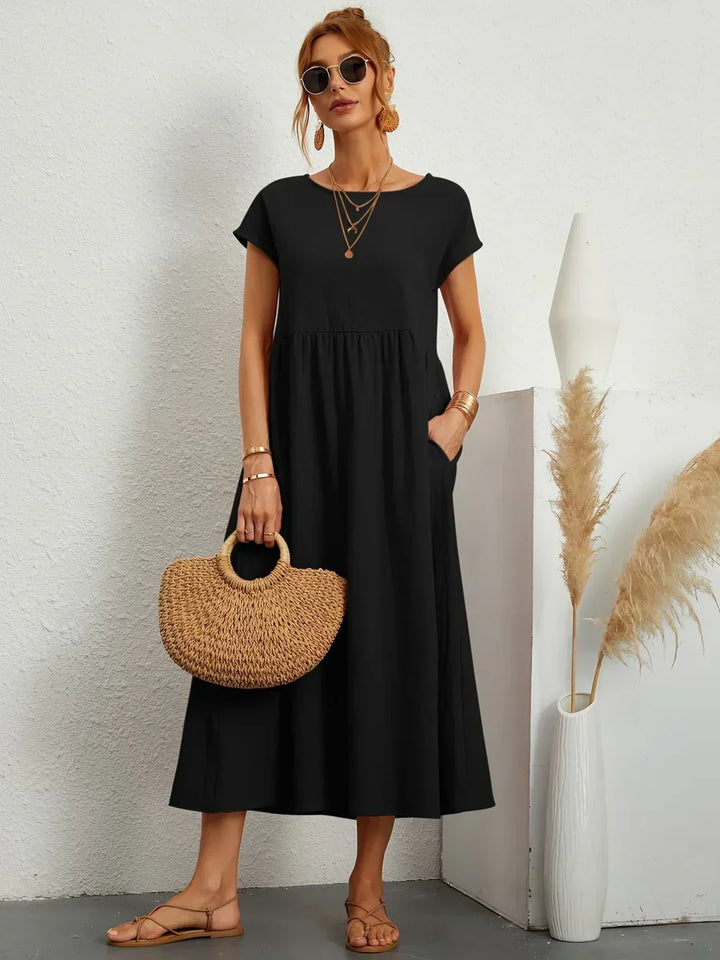 Drune | Casual Elegant Baumwolle und Leinenkleid