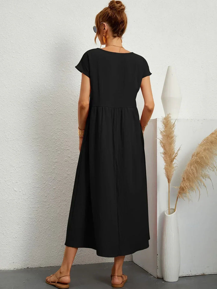 Drune | Casual Elegant Baumwolle und Leinenkleid