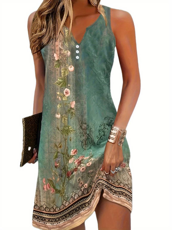 Drune | Ärmellos Lockere Passform Boho Kleid Sommerkleid