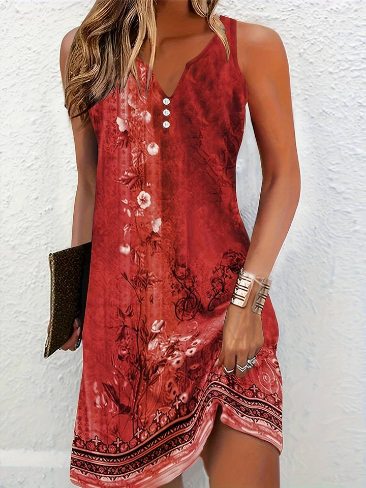 Drune | Ärmellos Lockere Passform Boho Kleid Sommerkleid