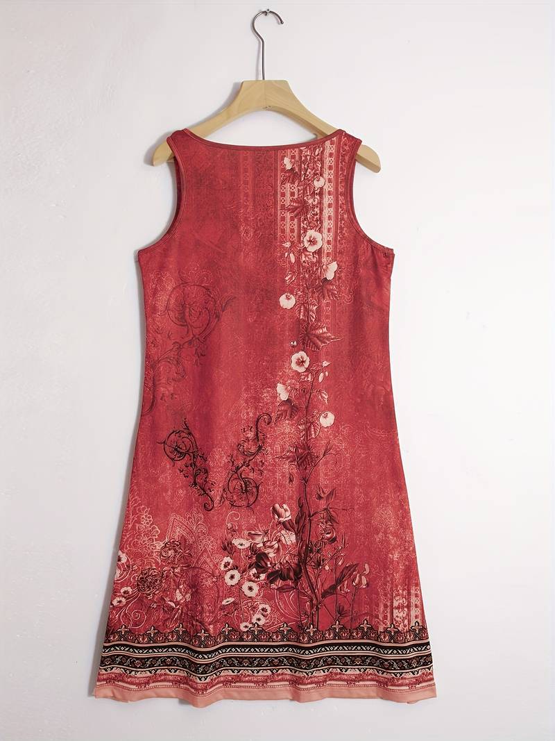 Drune | Ärmellos Lockere Passform Boho Kleid Sommerkleid