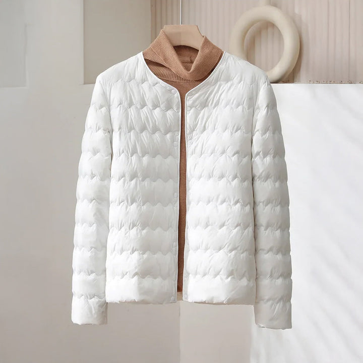Drune | Kragenloser Stepp-Daunenjacke