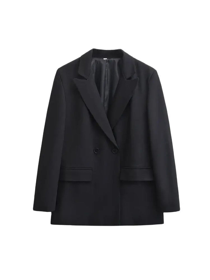 Drune | Damen Blazer - Strukturiert Mit Doppelknopfverschluss