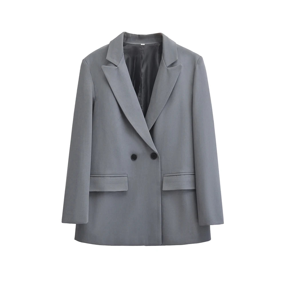 Drune | Damen Blazer - Strukturiert Mit Doppelknopfverschluss
