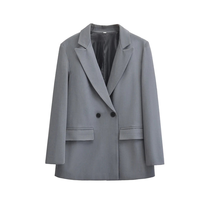Drune | Damen Blazer - Strukturiert Mit Doppelknopfverschluss