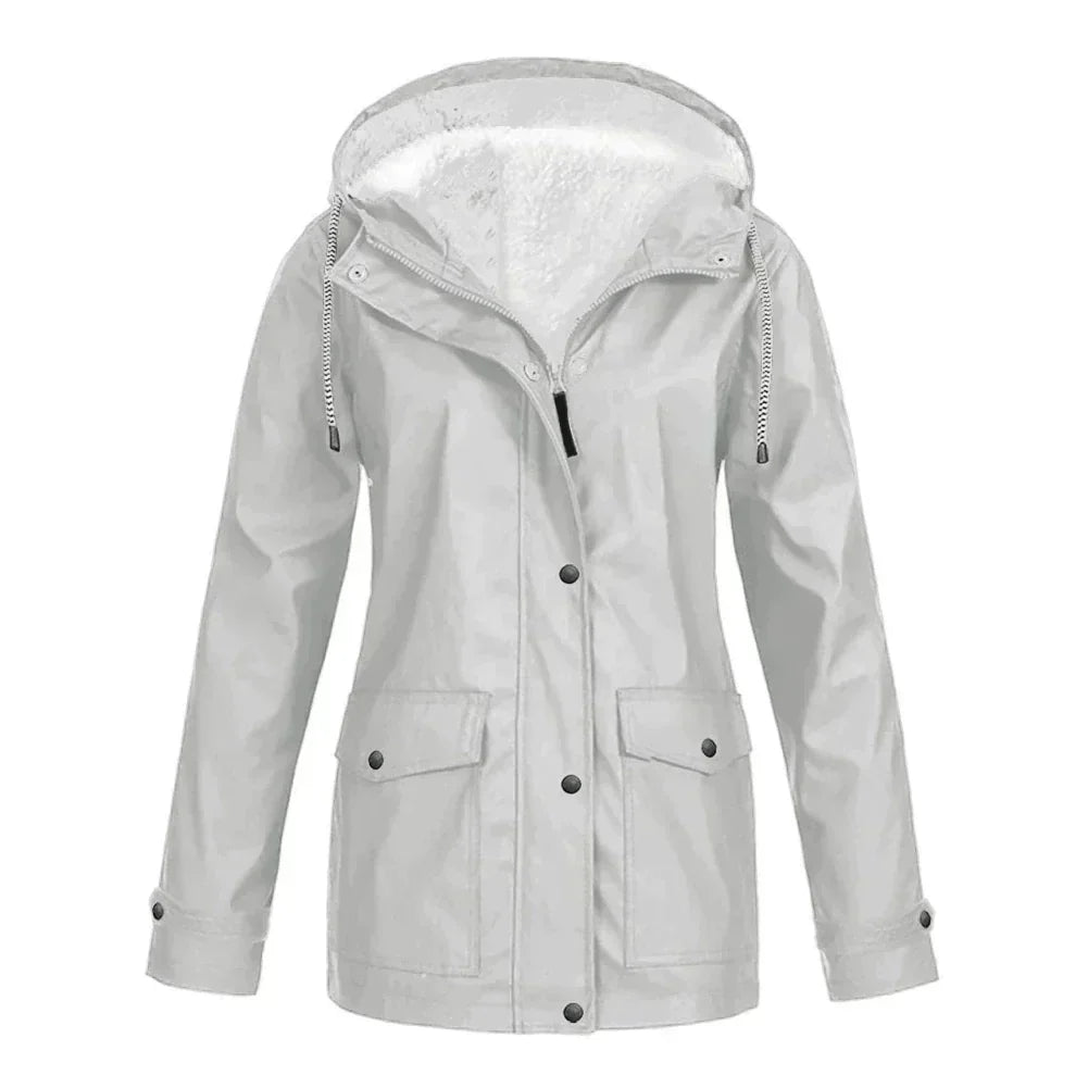 Drune | Damen Winter Gefütterte Winddichte Regenjacke