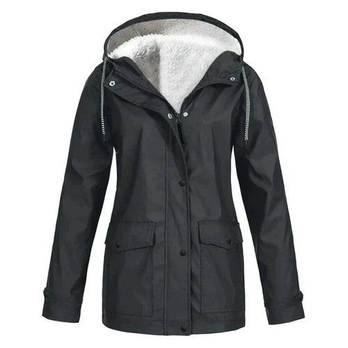 Drune | Damen Winter Gefütterte Winddichte Regenjacke