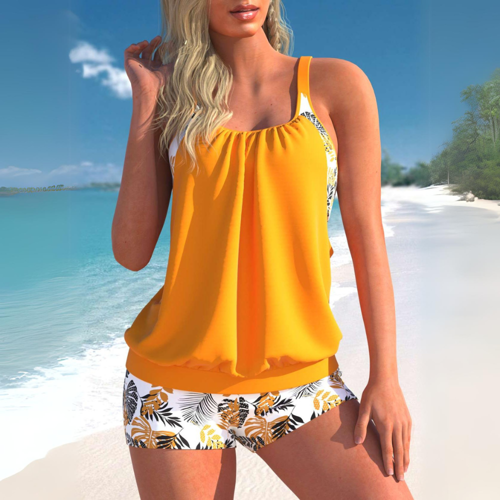 Drune | Spitzenstreifen Tankini Set
