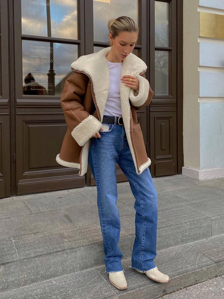 Drune | Warme Jacke mit Pelz