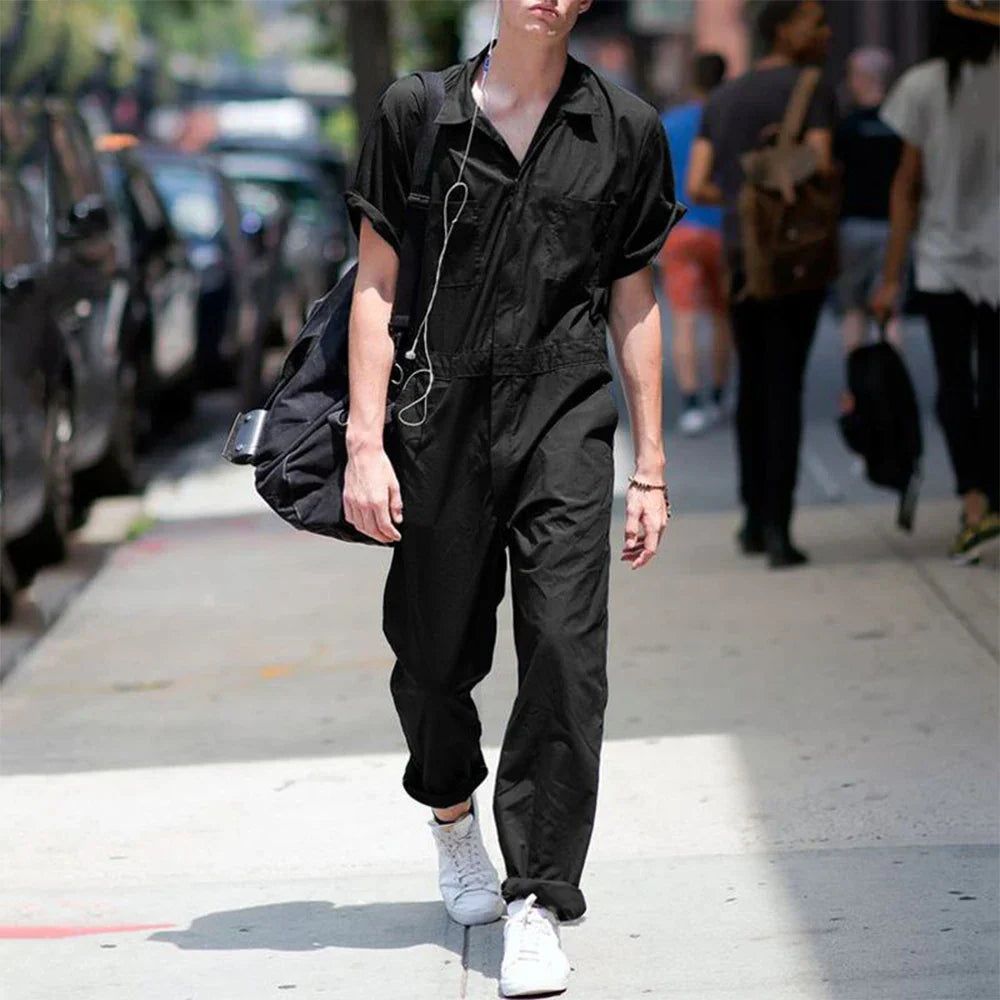 Drune | Einfarbiger Jumpsuit Für Männer